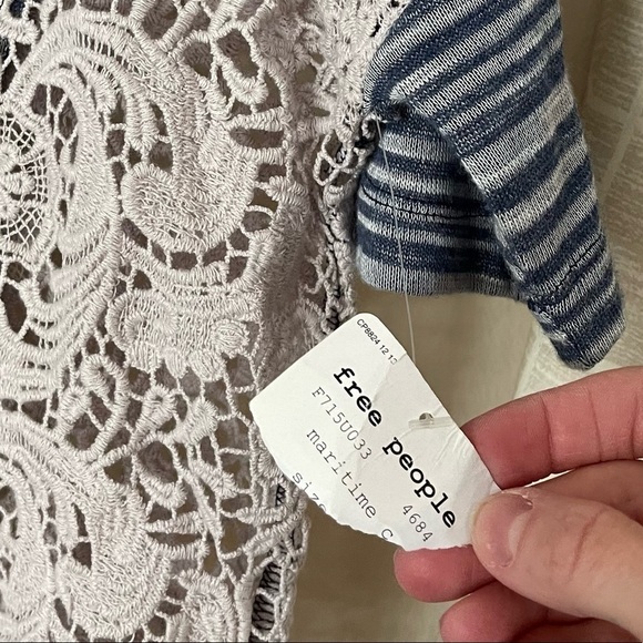 Free People Battenburg Stripe Tee - Picture 4 of 4